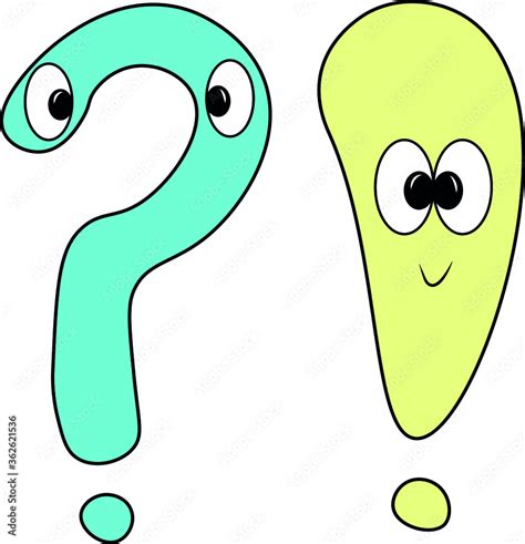 Funny children's colorful bright Alphabet. Punctuation marks - question ...