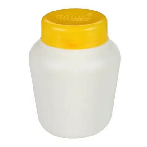 White Round Ltr Plastic Hdpe Jar For Ghee Packing For Packaging