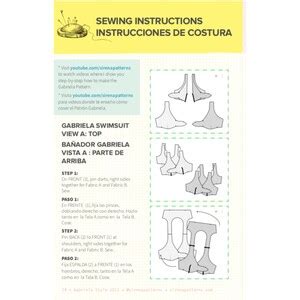 Gabriela Reversible One Piece Swimsuit And Bikini PDF Pattern Includes US Sizes Xs To Xl