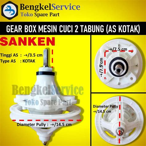 Jual Harga Termuraah Gear Box Gearbox Mesin Cuci Sanken 2 Tabung AS