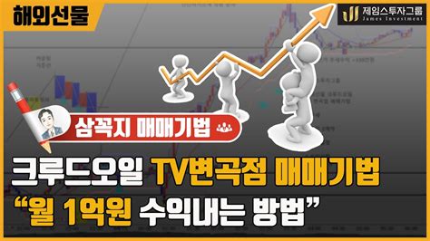 해외선물 크루드오일 Tv 변곡점 매매기법 ★ 월 1억 수익내는방법 ★ Youtube