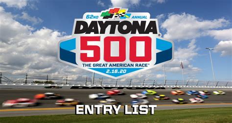 2020 Daytona 500 Entry List Nascar Cup Series Mrn