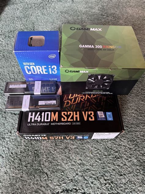 Intel Core i3-10100f,Gigabyte h410m s2h v3,ddr4 16gb,кулер: 4 500 грн ...