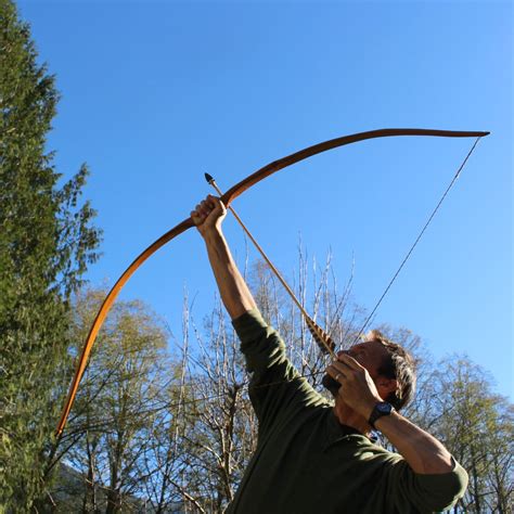 Osage Wood Traditional Longbow With Salmon Skin Handle And Etsy