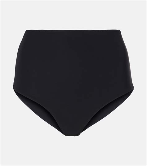 Reyes High Rise Bikini Bottom In Black Faithfull Mytheresa