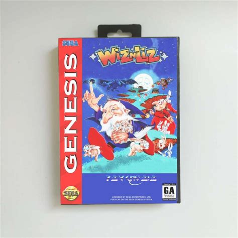 Wiz ‘n Liz Sega Genesis Mega Drive Md Game Card Us Cover With Box