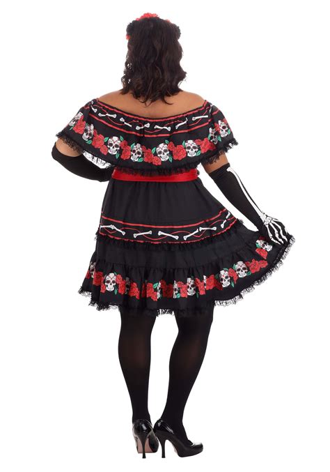 Plus Size Womens Sugar Skull Costume