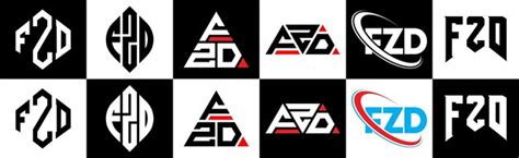 O Que Significa Fzd - Diseño del logotipo de la letra fzd en seis estilos fzd polígono ...