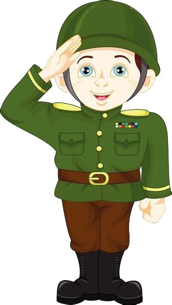 Download Image Free Download Cartoon Military Saluting Soldiers Salute Cartoon Png Full Size