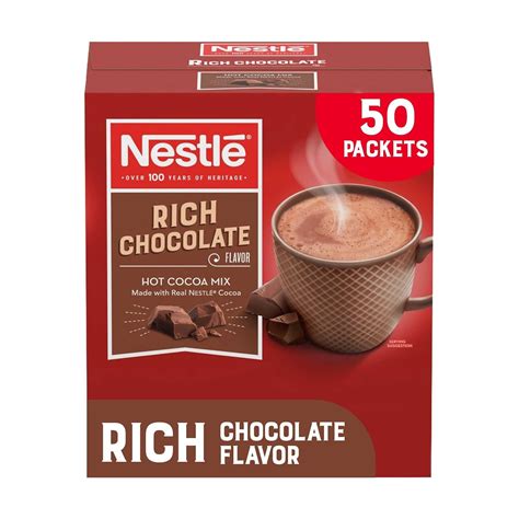 Chocolate Packets, Hot Cocoa Mix, Rich Chocolate Flavor, Made with Real