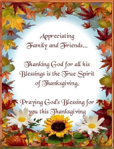 Appreciating Family & Friends....Thanksgiving Blessings Pictures ...