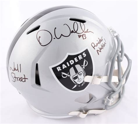 Darren Waller Signed Raiders Full Size Speed Helmet Inscribed Wall