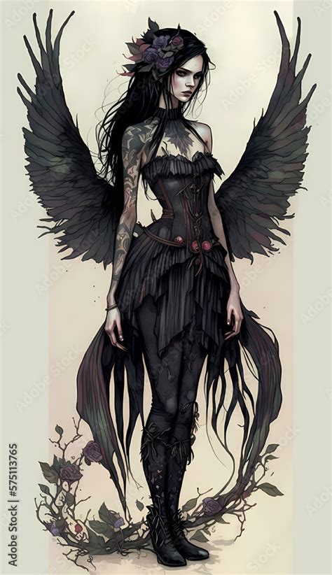 Anime Angel With Black Wings