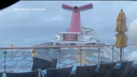 Carnival Cruise Ship Battered By Waves In Storm Off Charleston