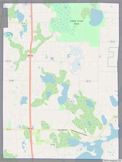 Map of East Bethel city