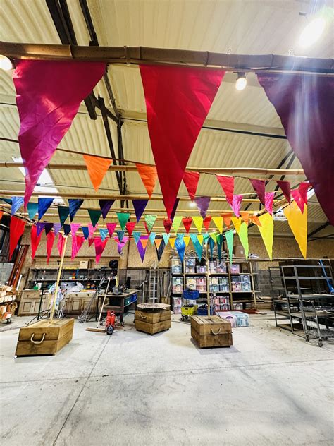 Oversized Rainbow Satin Bunting 10m The Event Flag Hire Company Ltd