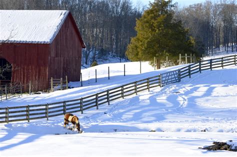 Free Images Snow Winter Fence Field Farm Rural Weather Season