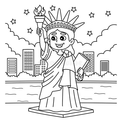 Cute Statue Of Liberty Coloring Pages