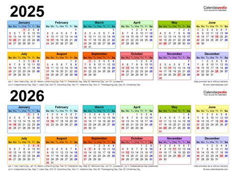2025 and 2026 Calendar Printable | Printable Calendar 2025