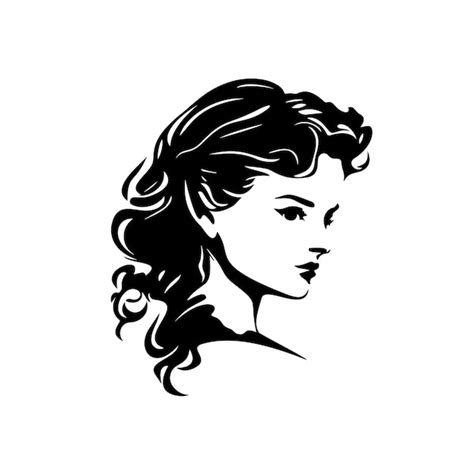 Premium Vector Portrait Of Beautiful Girl With A Hairstyle A Woman In