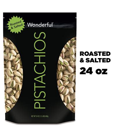 Wonderful Roasted Salted Pistachios 24 Oz Walmart