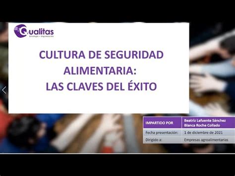 Cultura De Seguridad Alimentaria Las Claves Del Xito Webinar Youtube