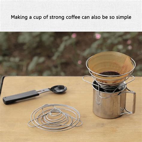 Cheap Steel Coffee Dripper Stand Holder Foldable Camping Coffee Filter