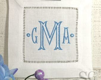 MONOGRAMS Cocktail Napkins Linens Pillow By SewGracious