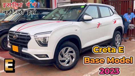 Creta E Base Model New Model Walkaround Review With On Road