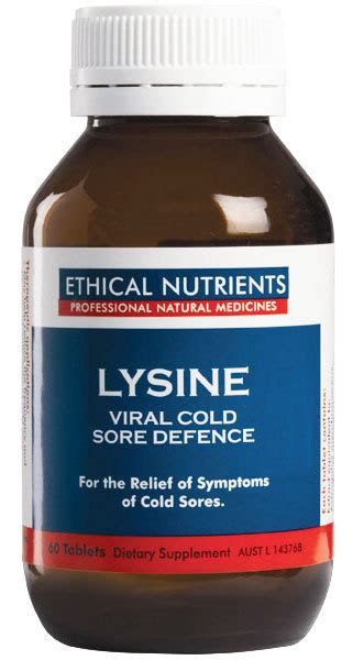 Lysine Viral Cold Sore Defence 60 Tabs By Ethical Nutrients