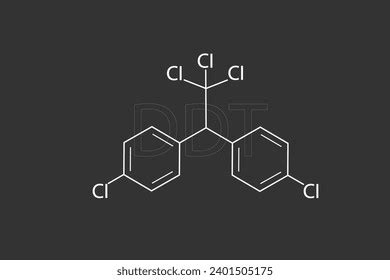 Ddt Molecular Skeletal Chemical Formula Stock Vector (Royalty Free ...