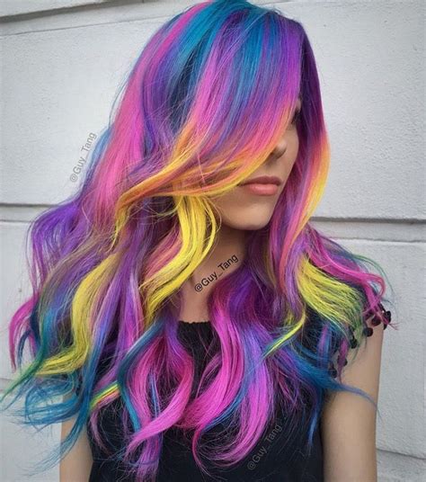 Pin By Emily Victor On Multi Colored Hair Hair Dye Colors Neon Hair