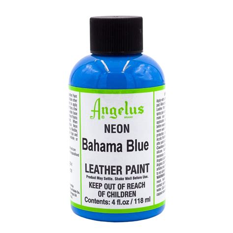 Angelus Neon Bahama Blue Paint Acrylic Leather Paint Shoe Care