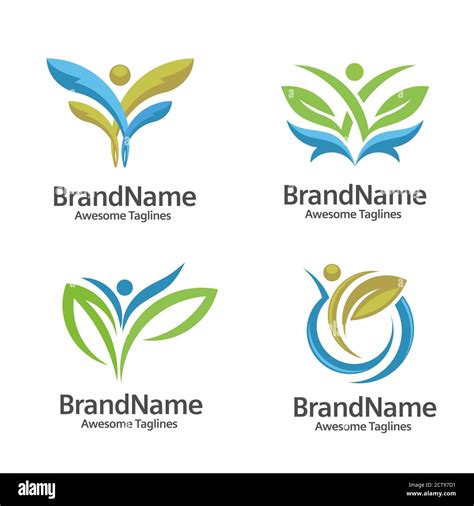 nature health fit logo vector concept, Healthcare vector logo concept ...