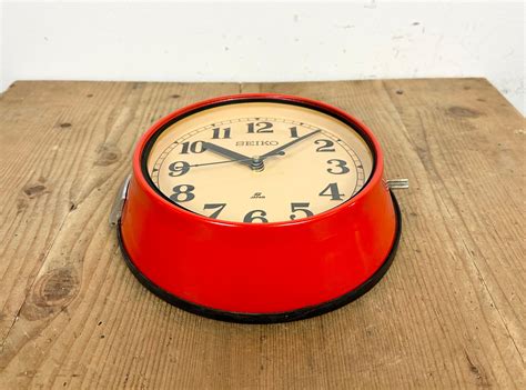 Vintage Red Seiko Maritime Wall Clock 1970s For Sale At 1stdibs Seiko Vintage Wall Clock