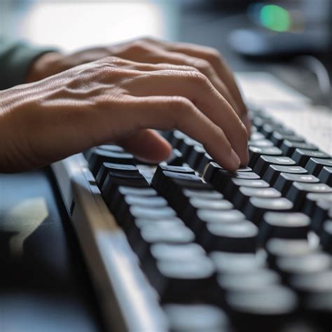 Premium Photo A Person S Hand Is Typing On A Keyboard