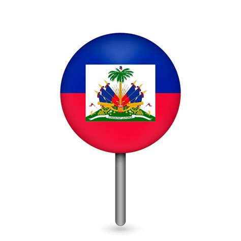 Premium Vector Map Pointer With Contry Haiti Haiti Flag Vector