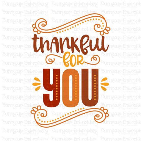 Thankful For You Svg Clipart Printable 371067 Cut Files