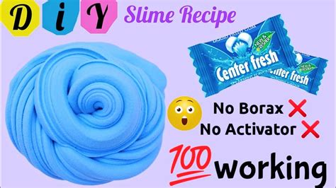 How To Make Slime Without Borax Easy Slime Recipe No Borax No Activator 3 Ingredients Only 💯