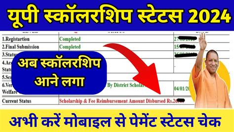 Up Scholarship Status Kaise Dekhe 2024 यप सकलरशप आन लग यह स