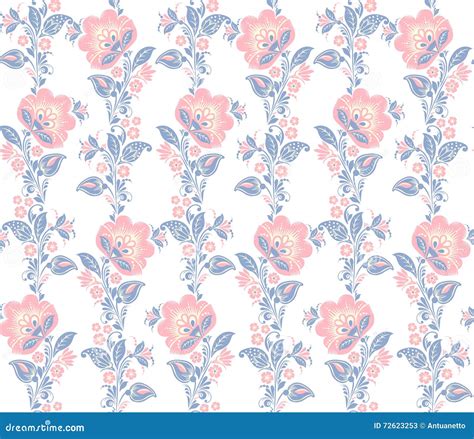 Romantic Seamless Floral Pattern Stock Vector Illustration Of Bloom