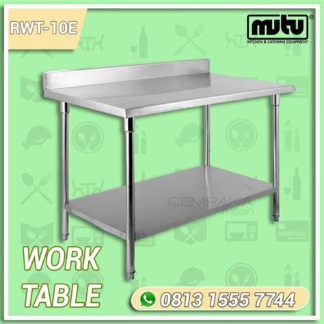 Jual Worktable Meja Stainless Dapur Restoran Panjang Meter Mutu Rwt