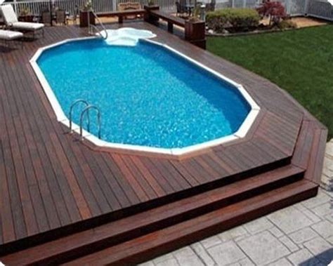 Piscina Oval Piscina Y Spa Deck Piscina Swimming Pool Decks Above Ground Swimming Pools