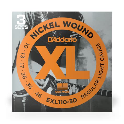 D Addario EXL110 3D XL Nickel Electric Guitar Strings 10 46 3 Sets