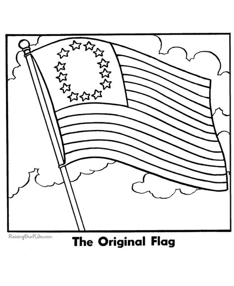 Revolutionary War Flag Coloring Page