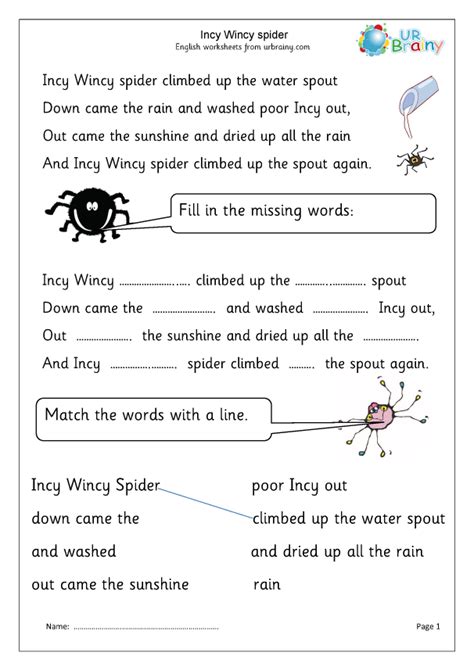 Incy Wincy Spider - Nursery Rhymes by URBrainy.com