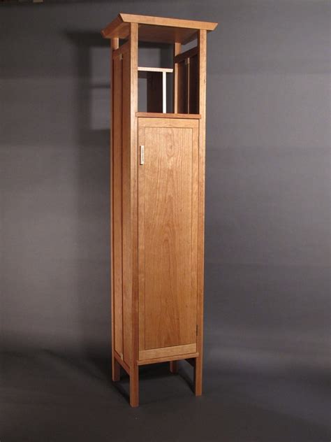 Tall Narrow Armoire Cabinet: in Cherry Handmade Custom Wood