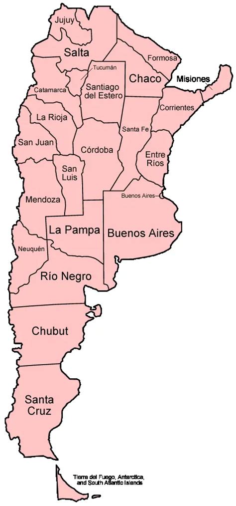 Map Of Argentina Provinces