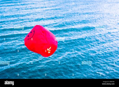 Red Hot Air Balloon Stock Photo Alamy