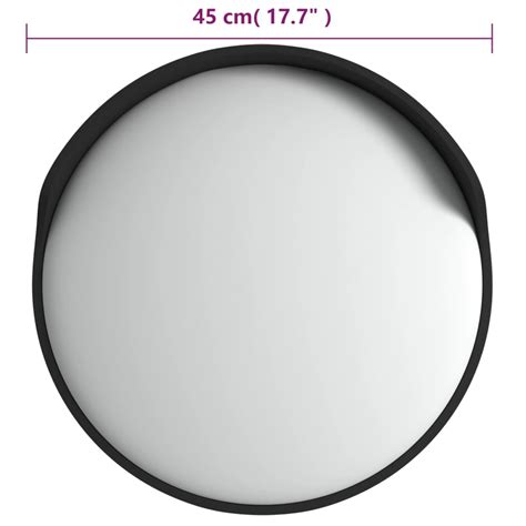 Vidaxl Outdoor Convex Traffic Mirror Black Cm Polycarbonate